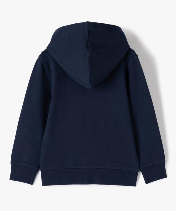 Sweat zippé avec capuche garçon vue3 - GEMO (ENFANT) - GEMO