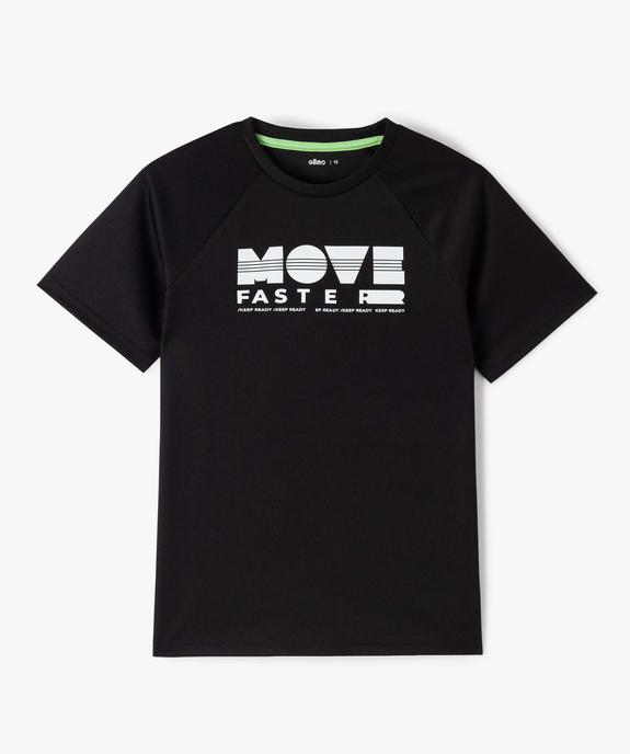 Tee-shirt de sport garçon à manches courtes avec inscription vue2 - GEMO (JUNIOR) - GEMO