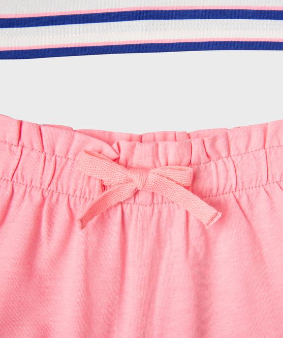 Ensemble 2 pièces bébé fille tee-shirt et short vue3 - GEMO 4G BEBE - GEMO