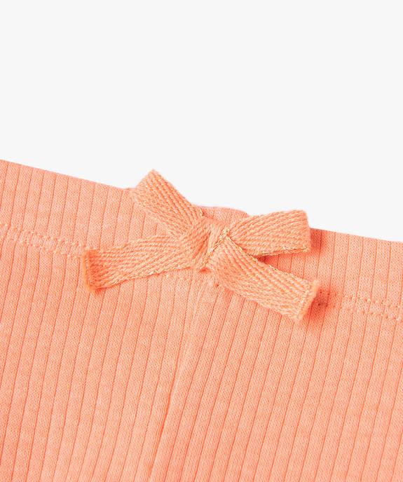Legging fille à côtes et nœud pailleté à la taille vue2 - GEMO (ENFANT) - GEMO