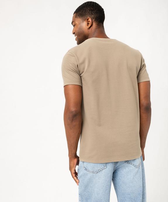 Tee-shirt manches courtes en maille piquée homme vue3 - GEMO 4G HOMME - GEMO