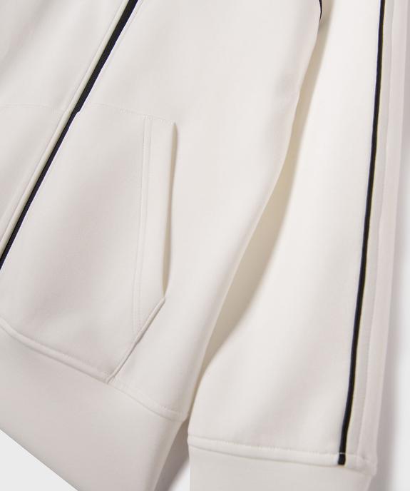 Sweat zippé à capuche avec liserés contrastants garçon vue3 - GEMO (JUNIOR) - GEMO