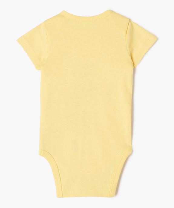 Bodies à manches courtes à motifs palmiers bébé garçon (lot de 3) vue4 - GEMO 4G BEBE - GEMO