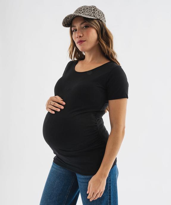 Tee-shirt de maternité à manches courtes en jersey stretch vue2 - GEMO 4G MATERN - GEMO