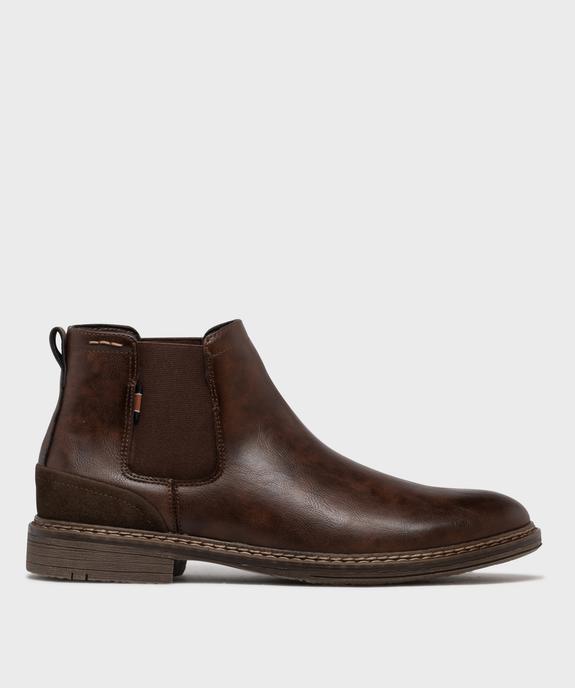 Chelsea boots avec empiècement au talon homme - Mario Baldano vue1 - MARIO BALDANO - GEMO