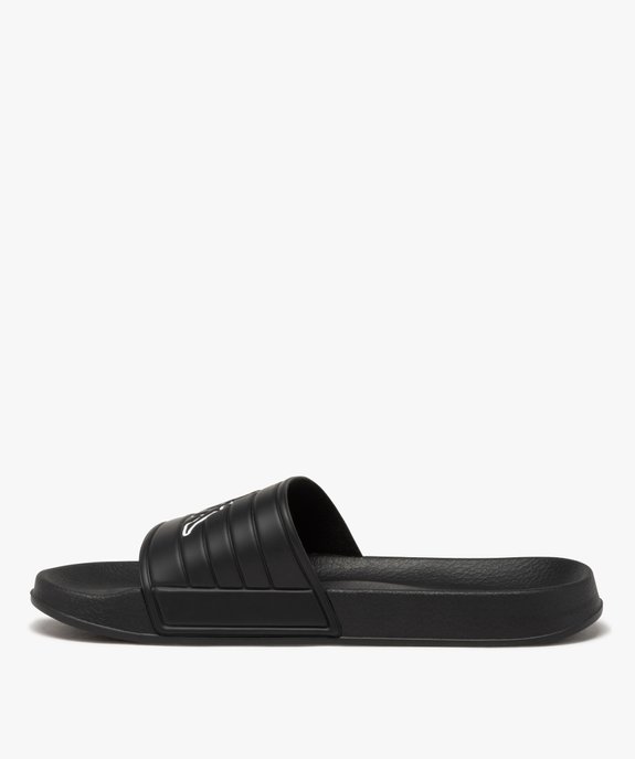 Mules de piscine homme unies à bandeau effet matelassé - Kappa vue3 - KAPPA - GEMO