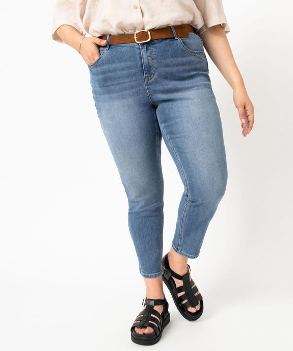 Jean slim 7/8e avec ceinture femme grande taille vue1 - GEMO (G TAILLE) - GEMO