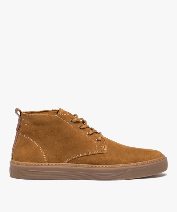 Derbies homme montants dessus cuir uni – Tanéo vue1 - TANEO - GEMO