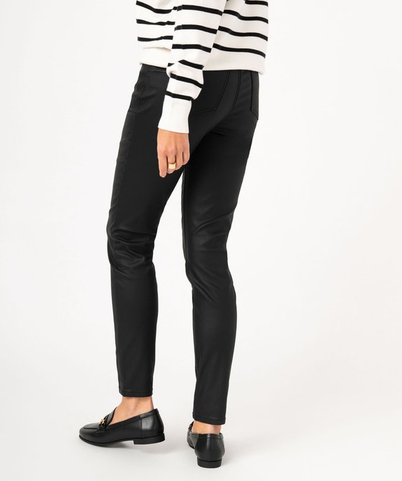 Pantalon skinny enduit push-up taille haute femme vue3 - GEMO 4G FEMME - GEMO