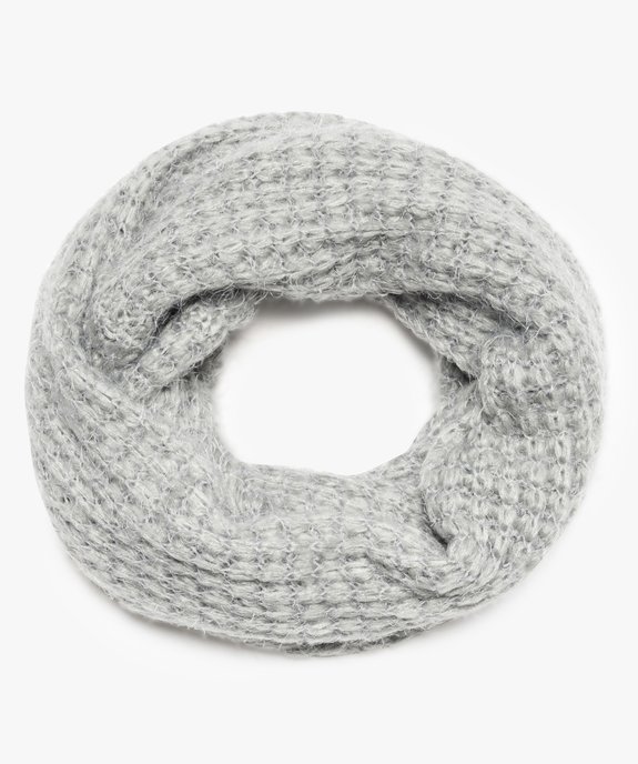 Snood femme grande longueur en maille duveteuse vue1 - GEMO (ACCESS) - GEMO
