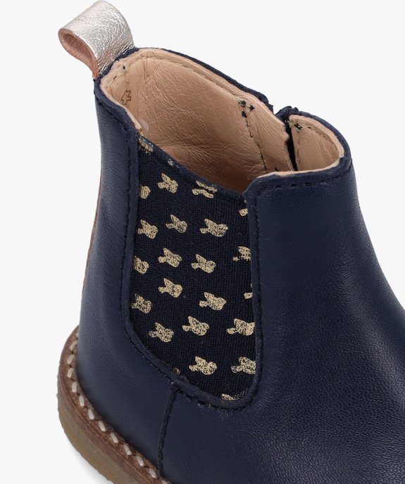Boots bébé fille style Chelsea en cuir uni – NA! vue6 - NA! - GEMO