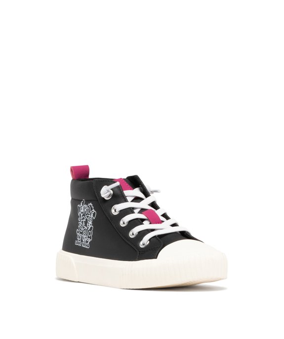 Baskets fille en toile mid-cut à lacets élastiques Love Trend vue3 - LOVELY WINGS GEMO FOR GOOD - GEMO