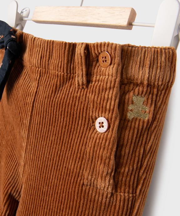 Pantalon en velours côtelé avec taille ajustable bébé fille - LuluCastagnette vue2 - LULUCASTAGNETTE - GEMO