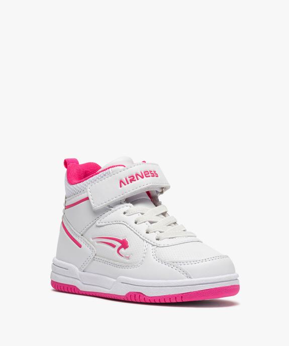 Baskets fille semi-montantes à lacets et scratch - Airness vue2 - AIRNESS - GEMO