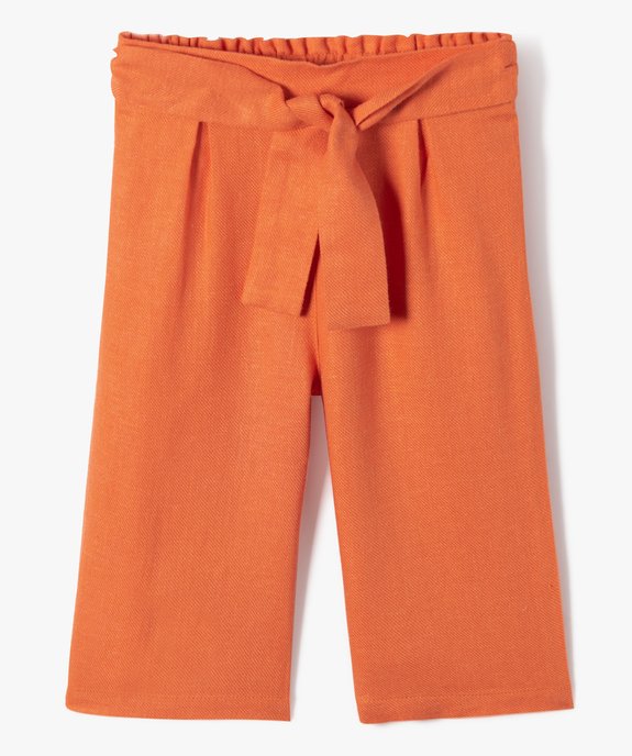 Pantalon bébé fille large en lin et viscose vue1 - GEMO 4G BEBE - GEMO