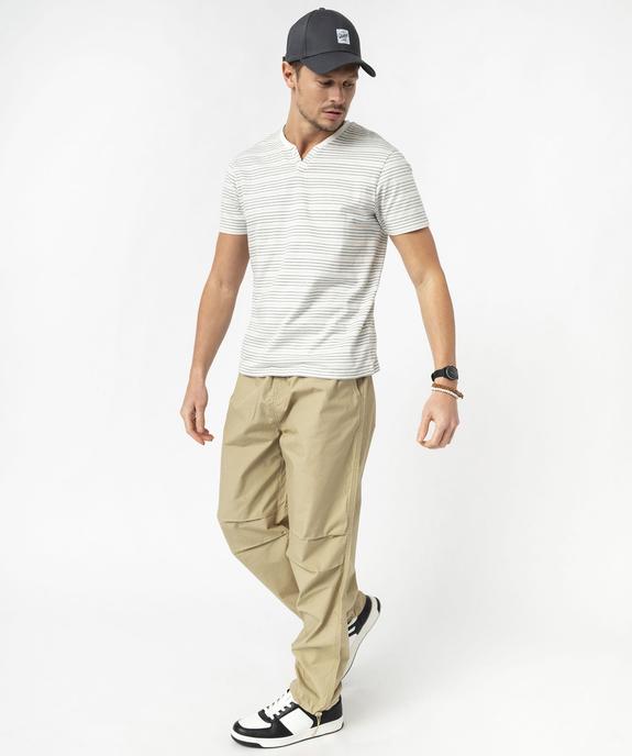 Pantalon parachute ajustable à la taille et aux chevilles homme vue5 - GEMO 4G HOMME - GEMO