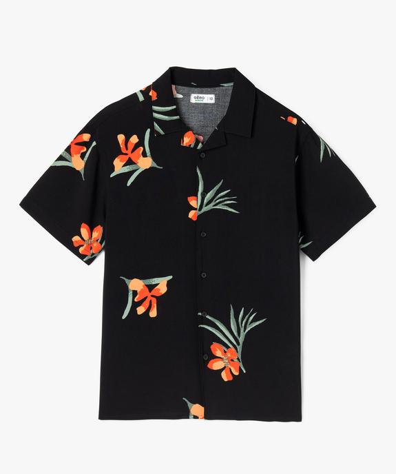 Chemise à manches courtes imprimée en viscose garçon vue5 - GEMO 4G GARCON - GEMO