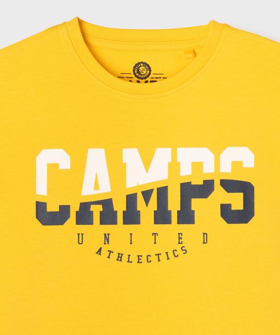 Tee-shirt manches courtes coupe oversize garçon - Camps United vue2 - CAMPS GEMO FOR GOOD - GEMO