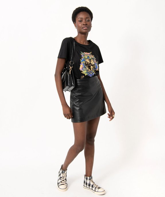 Tee-shirt à manches courtes avec motif pailleté femme - Harry Potter vue5 - HARRY POTTER - GEMO