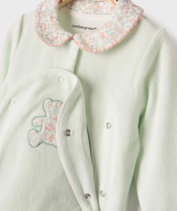 Pyjama dors-bien en velours côtelé à ouverture devant bébé - LuluCastagnette vue2 - LULUCASTAGNETTE - GEMO