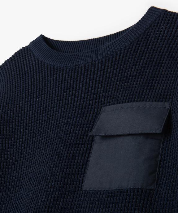 Pull garçon avec poche poitrine fantaisie vue2 - GEMO (ENFANT) - GEMO