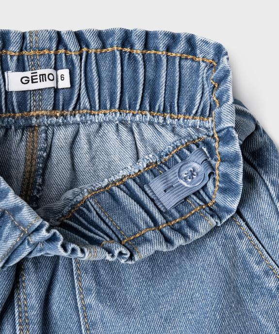 Jean wide leg taille ajustable fille vue2 - GEMO (ENFANT) - GEMO