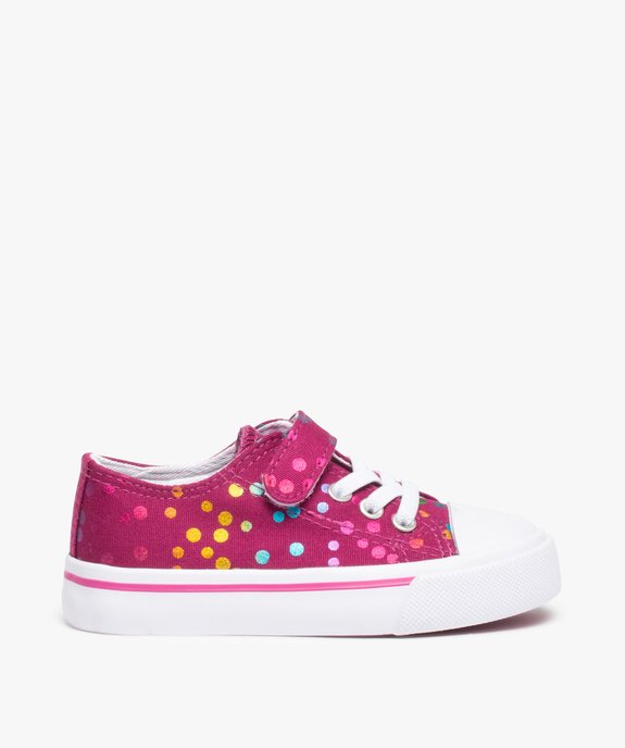 Baskets fille en toile à lacets élastiques - Les Supaires vue1 - GEMO 4G FILLE - GEMO