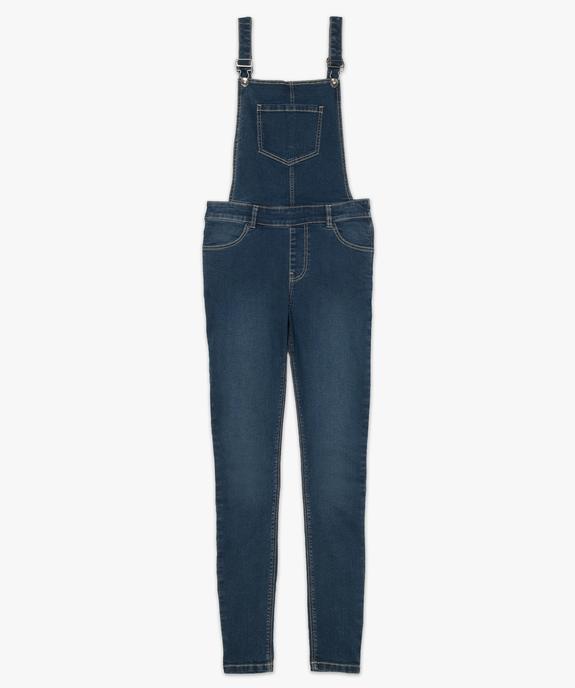 Salopette en jean pour femme coupe slim vue4 - GEMO (JEAN) - GEMO