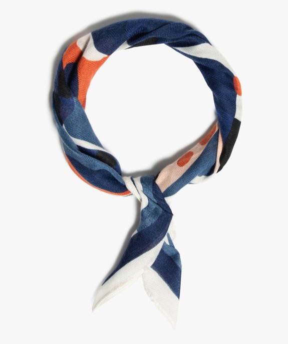 Foulard fille carré petit format à motifs vue1 - GEMO 4G FEMME - GEMO