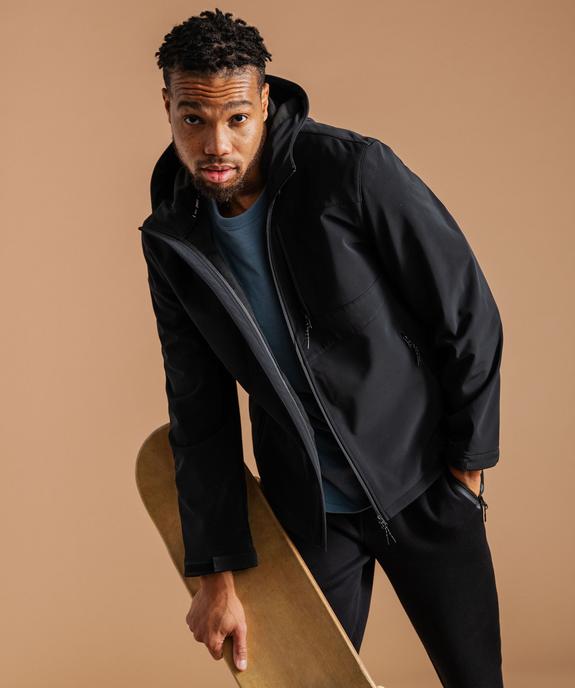 Blouson softshell à capuche déperlant homme vue6 - GEMO (HOMME) - GEMO