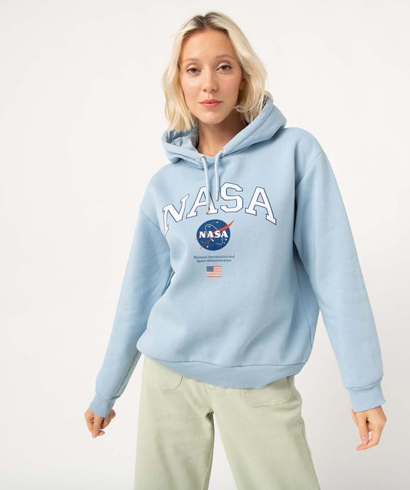 Sweat femme à capuche avec large inscription - Nasa vue2 - NASA - GEMO
