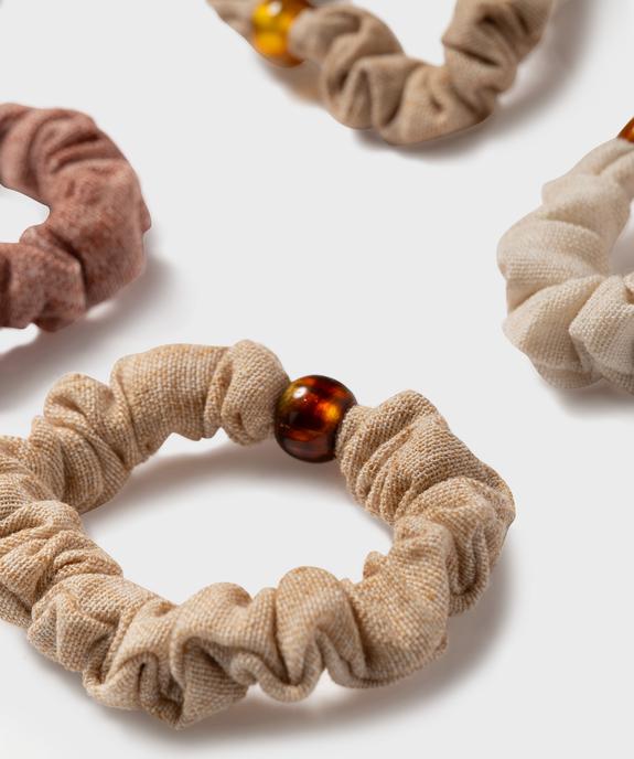 Chouchou uni avec perle (lot de 6) vue2 - GEMO (ACCESS) - GEMO