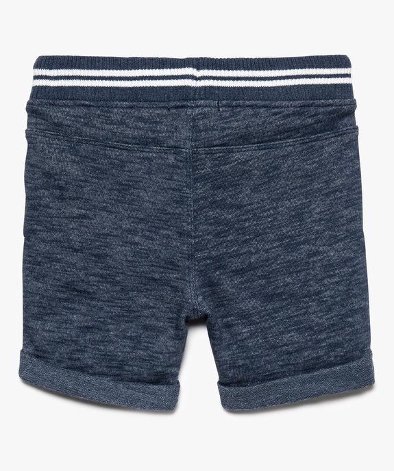 Bermuda bébé en jersey bouclette avec taille élastique vue2 - GEMO(BEBE DEBT) - GEMO
