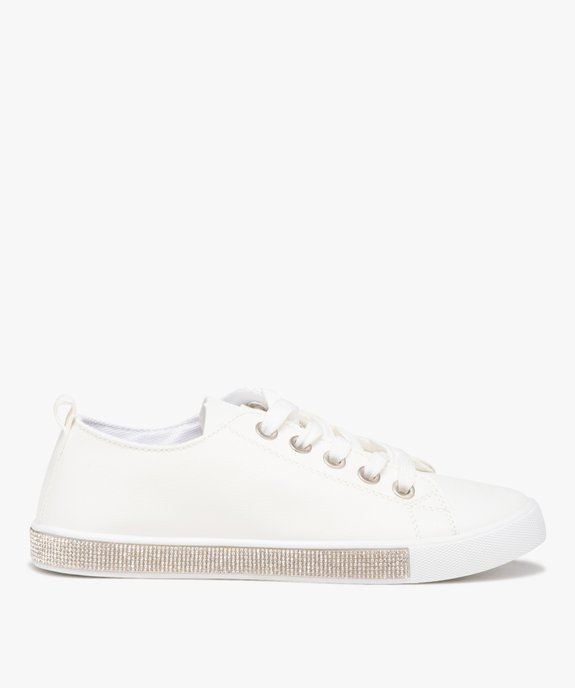 Baskets femme unies style rétro avec semelle à strass vue1 - SANS MARQUE - GEMO