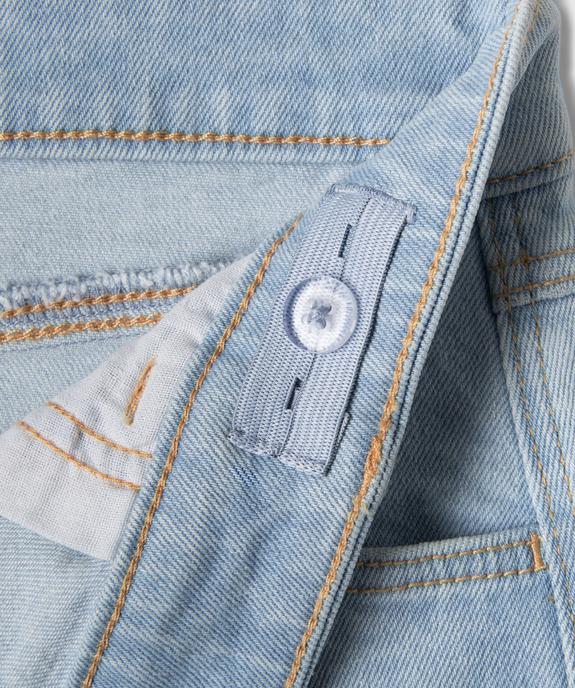 Short fille en jean avec revers cousus vue5 - GEMO (JUNIOR) - GEMO