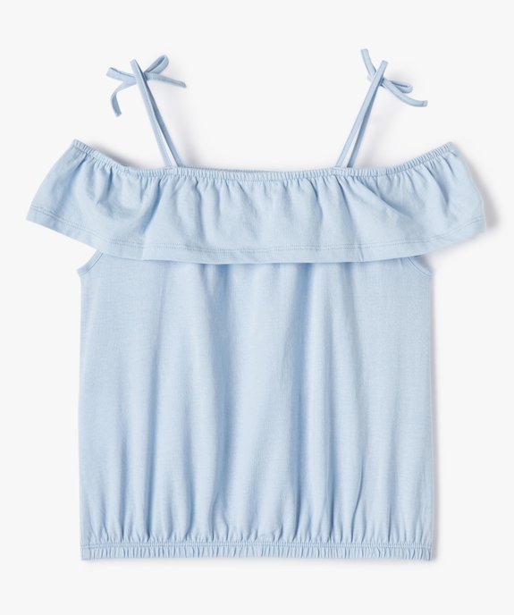 Tee-shirt fille à épaules dénudées et volant vue3 - GEMO (ENFANT) - GEMO