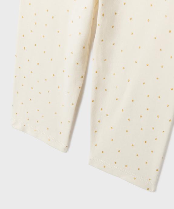 Pyjama 2 pièces motif léopard et pois pailletés bébé vue3 - GEMO 4G BEBE - GEMO