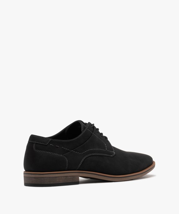 Derbies unis à lacets ronds et jeu de surpiqûres homme vue5 - MARIO BALDANO - GEMO