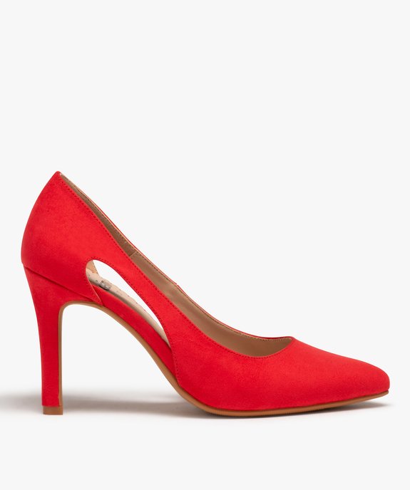 Escarpins femme à bout pointu et dessus suédé vue1 - GEMO(URBAIN) - GEMO