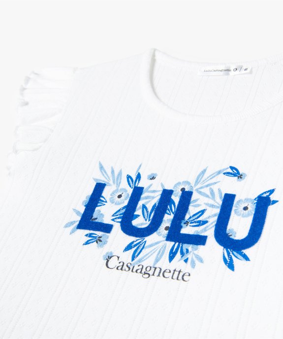 Pyjashort fille en maille fantaisie - LuluCastagnette vue2 - LULUCASTAGNETTE - GEMO