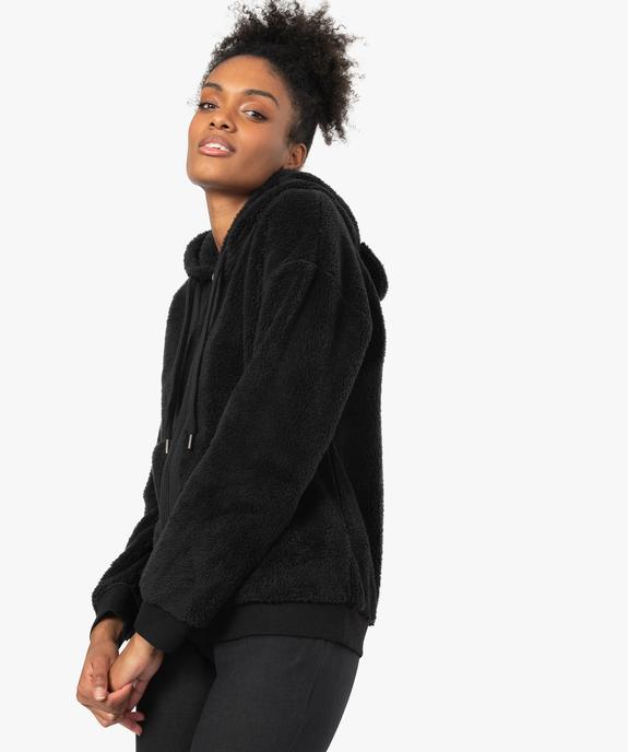 Gilet femme homewear en matière peluche à capuche vue1 - GEMO(HOMWR FEM) - GEMO