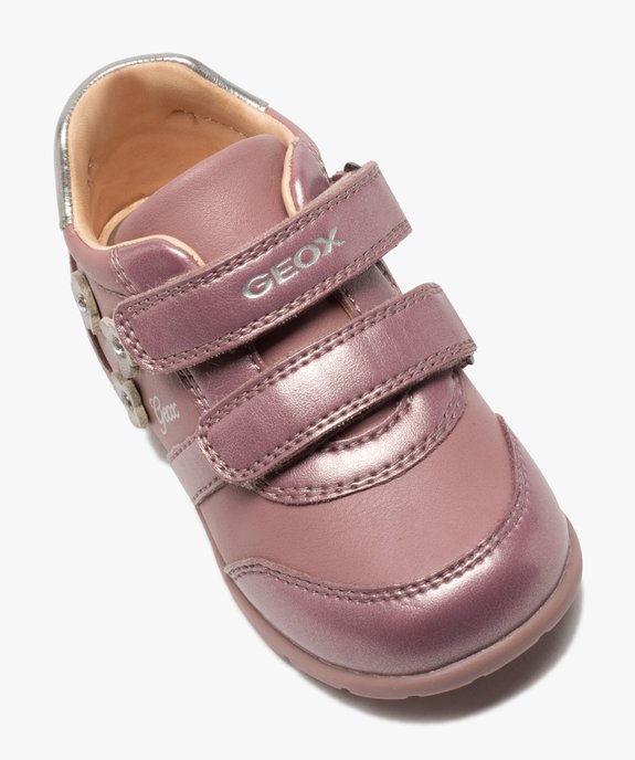 Chaussures bébé fille à scratch décor fleurs - Geox vue5 - GEOX - GEMO