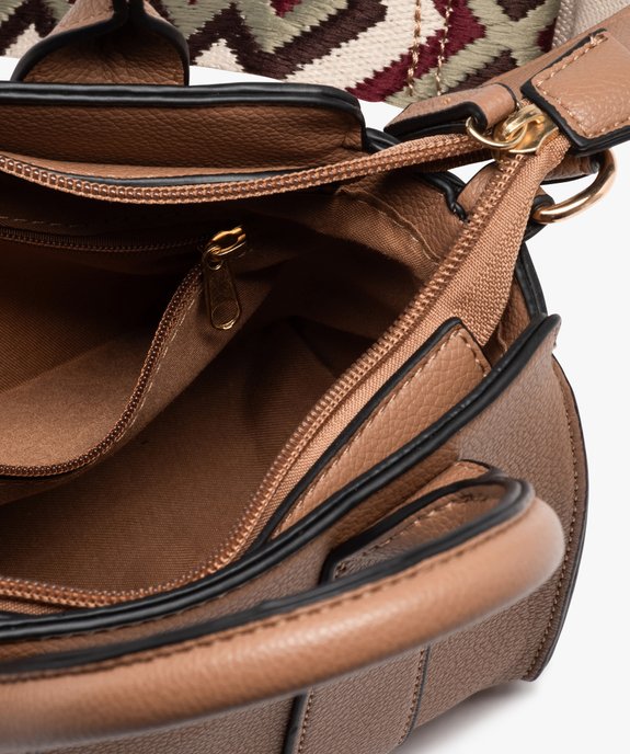 Sac femme en matière grainée avec large bandoulière amovible vue3 - GEMO (ACCESS) - GEMO