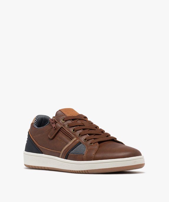 Baskets basses à lacets au look urbain homme vue3 - URBAN STEPS - GEMO