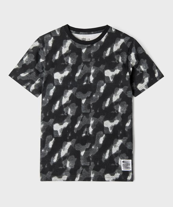 Tee-shirt manches courtes coupe droite en coton imprimé garçon vue2 - GEMO 4G GARCON - GEMO