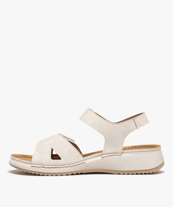 Sandales confort légères à brides scratch femme vue3 - G'FLEX - GEMO