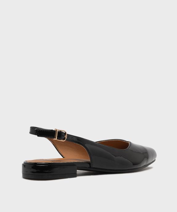 Escarpins slingback à bout pointu et talon plat femme - Follow Me vue4 - FOLLOW ME - GEMO