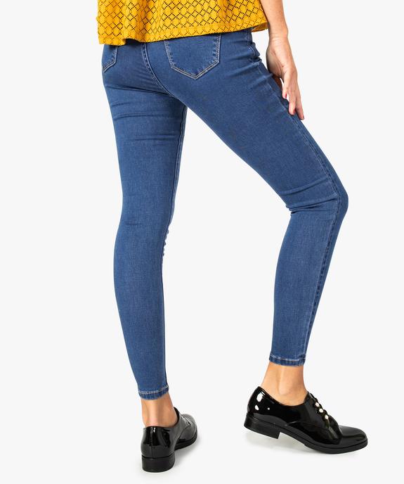 Jean skinny stretch taille haute en Tencel vue3 - FOLLOW ME - GEMO