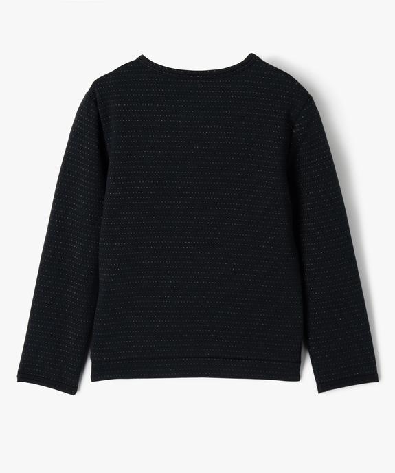 Sweat zippé à col rond avec motifs pailletés fille vue3 - GEMO (ENFANT) - GEMO