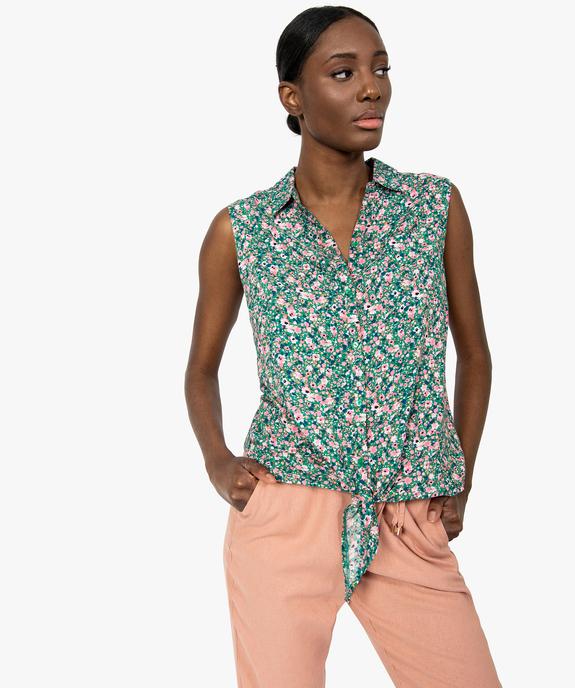 Chemise femme imprimée sans manches vue6 - GEMO(FEMME PAP) - GEMO